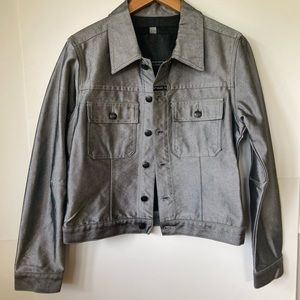 vintage Marithe francois girbaud silver denim jacket